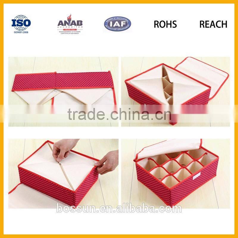 Manufacturing 12/24 pockets Cloths Non-woven Storage Foldable Organizer bag