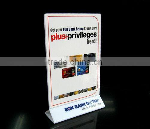 acrylic menu stand - slot in / sticker