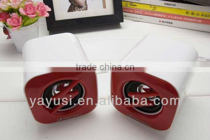2.0-CH passive portable audio computer speaker With Vibration Membrane at backside & ce,rohs,fcc
