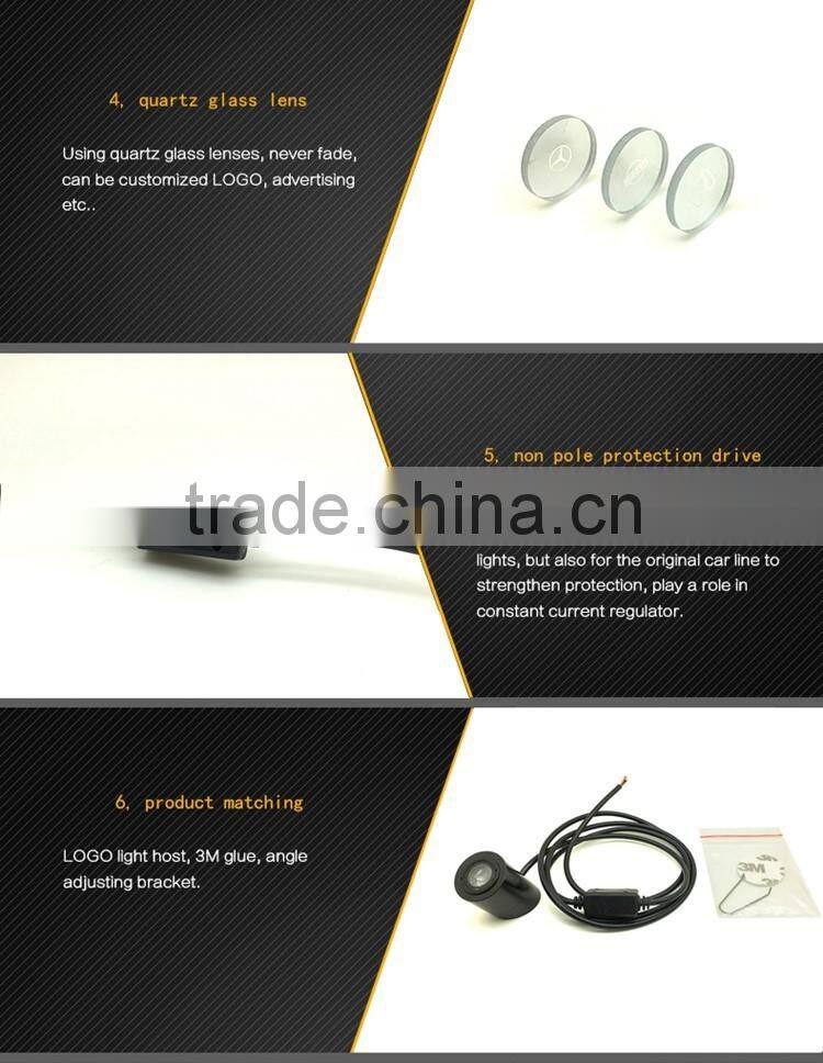 Red Car Led Laser Fog Light Rear Anti-Collision Brake Tail lights Warning Lamp logo brake light