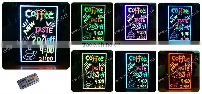2015 Restaurant Hotel Equipment RGB LED Writing Display