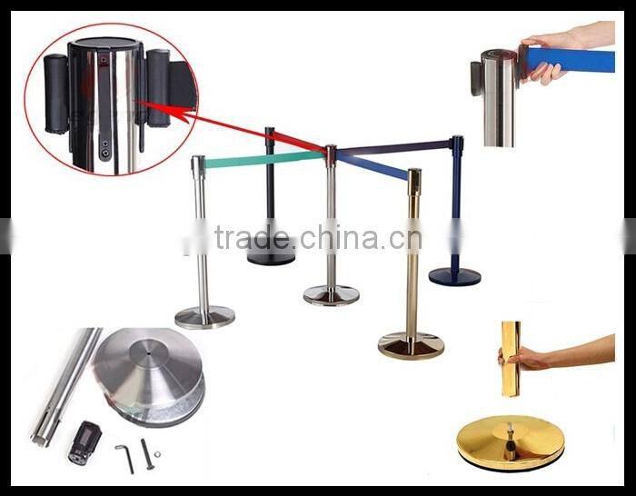 Cheap Polished Rope Barrier Railing Stand Stanchion