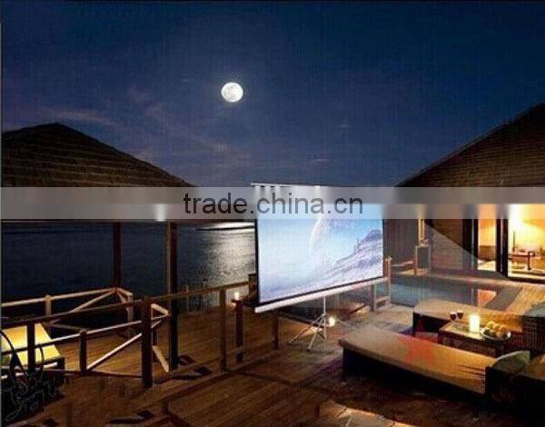 60-120 inches protable matte white movie theater tripod projection screen, foldable projector screen