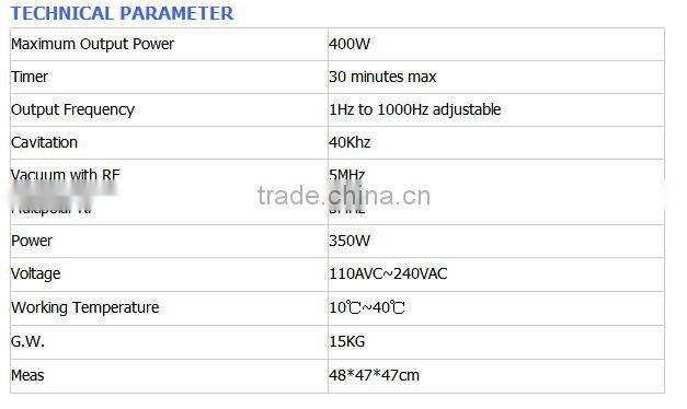 High Quality Ultrasonic Cavitation+ RF +Vacuum Liposuction+Laser+ RF for body slimming beauty machine