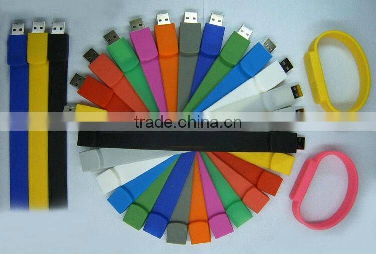 Wholesale Alibaba promotion gife silicone wristband usb flash drive