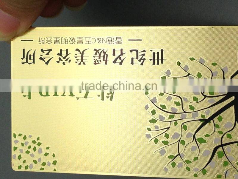 Engraved printing stainless steel metal card with top quality