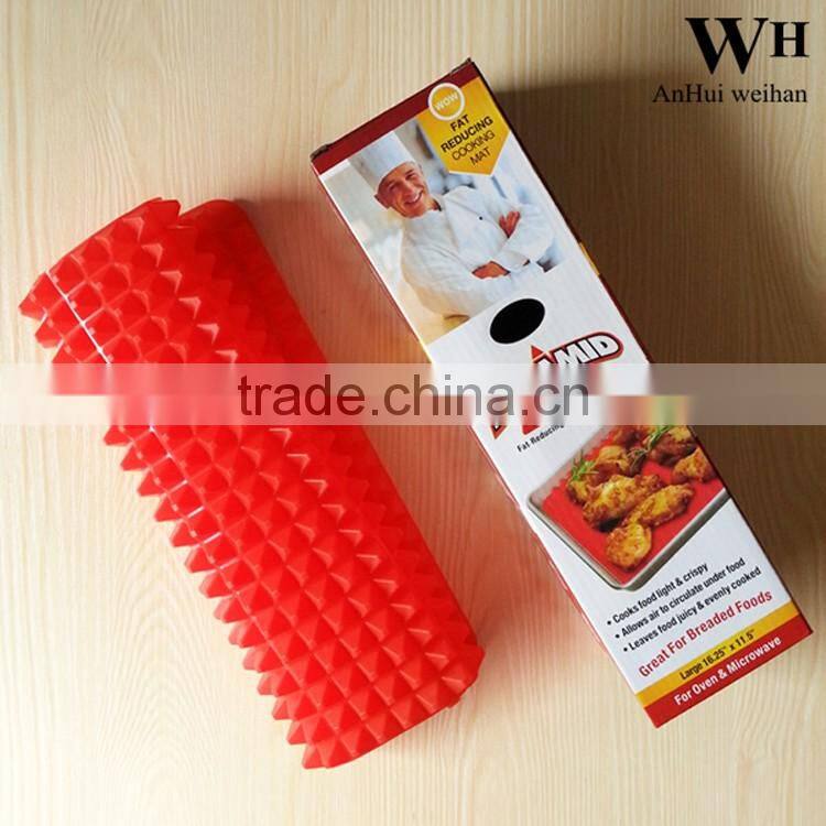 New product kitchen useful soft textile silicone pyramid pan