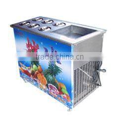 China hot sale single square pan fried ice machine with six buckets fried ice cream roll machine ice cream frying machine