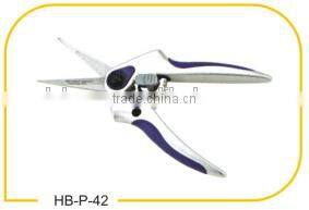 8"New design gardening tools with bubber coating and high quality spring gardening scissors