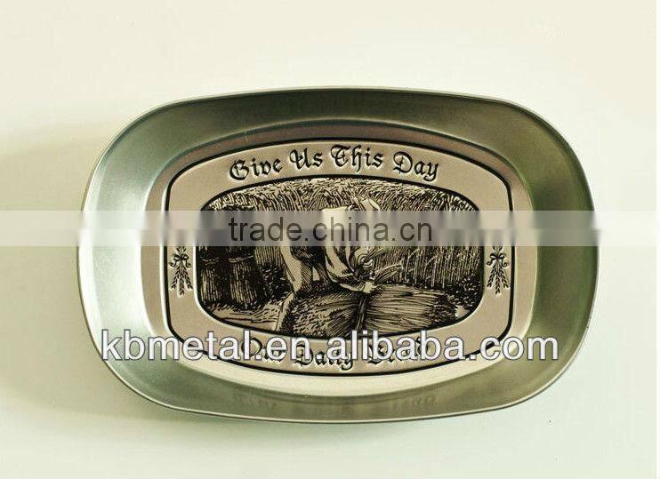 decorative metal fruit plates for gift