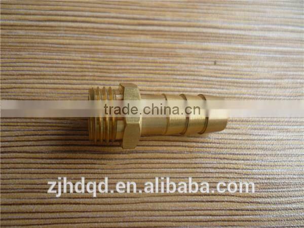 CNC brass male straight hose barb fitting , hose oupling