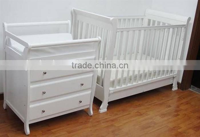 Walnut NZ Pine 3 Drawers Baby Change Table Dresser