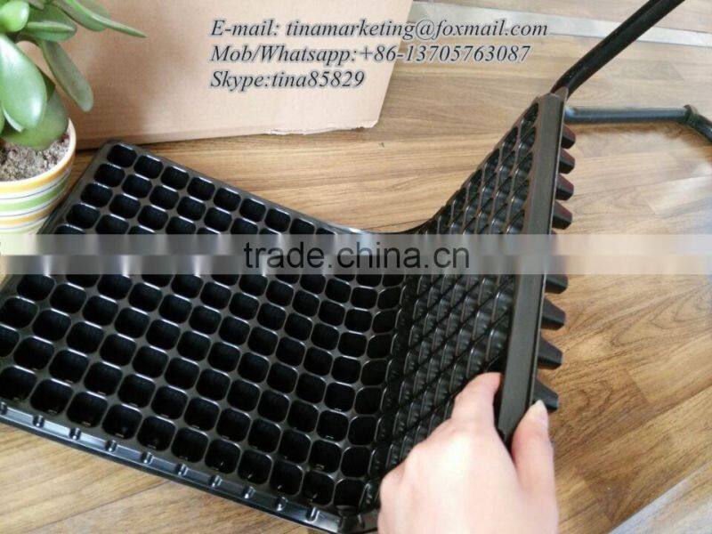 200 Cell Reusable PS Plastic Planting Nursery Seedling Germination Tray for Seed Starting Propagation