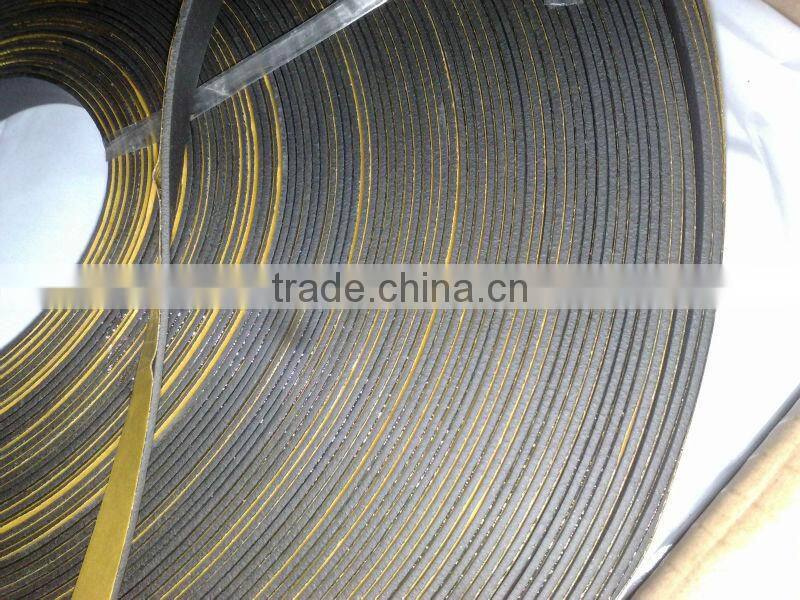Fireproof intumescent door seal brush strip