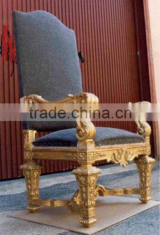 Spanish Style Vintage Chair Solid Wood Hand Carved Antique Style