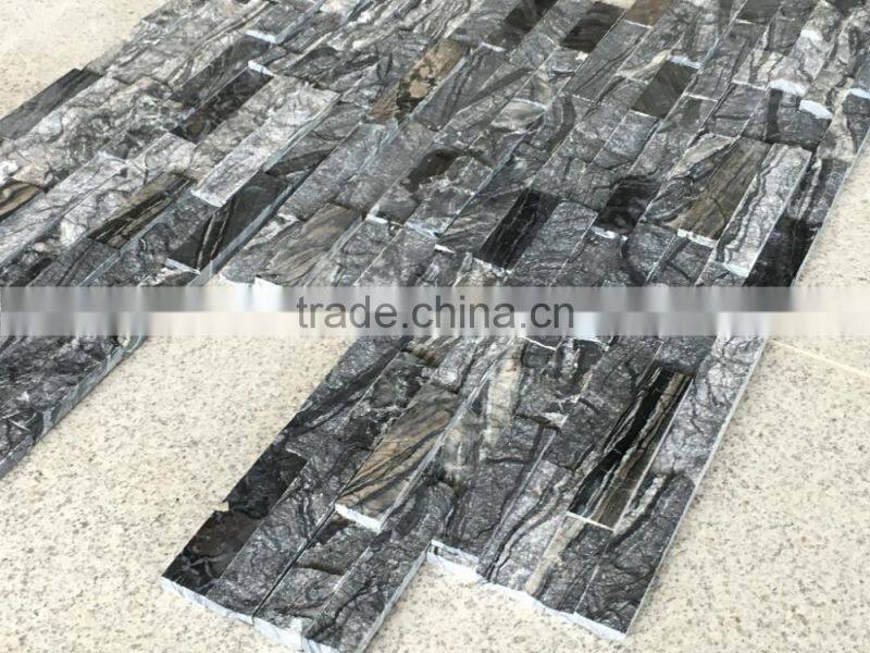 High quality tree black marble stone,cultural stone