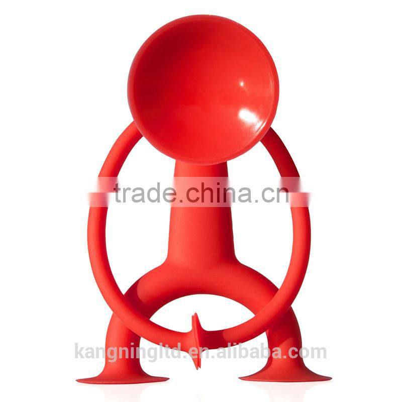 Cute kids silicone suction toy, customized colors silicone toys for kids