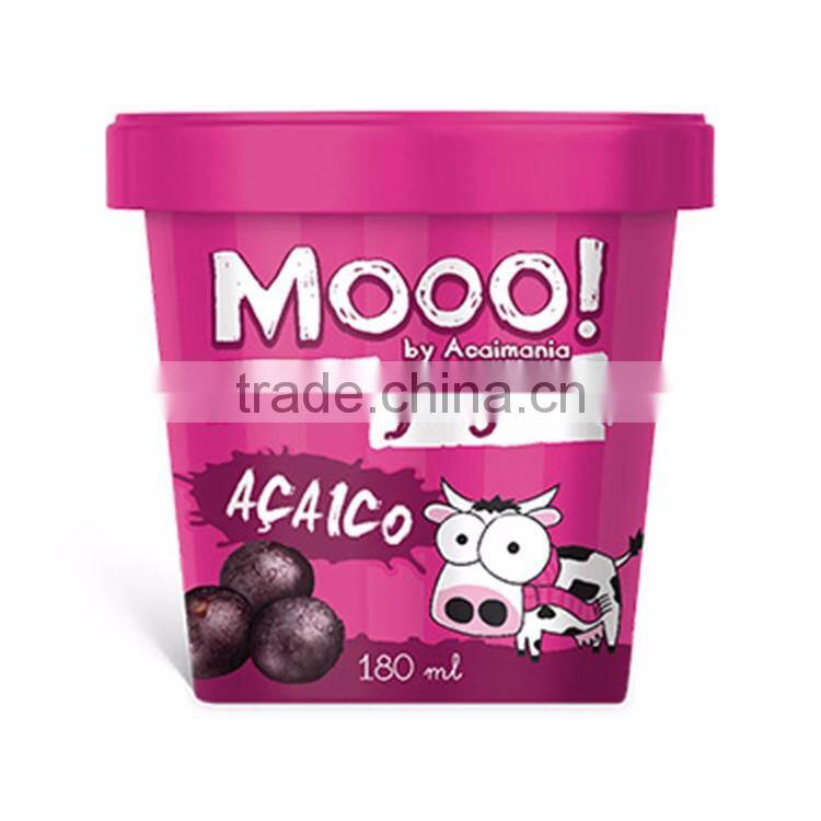 Wholesale Food Grade Plastic Tube Cup for Yogurt, Red Cups 16oz