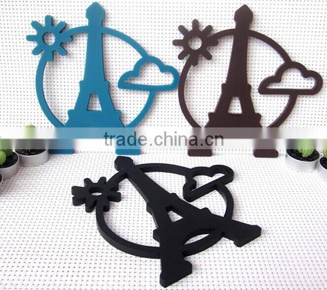 14071811 fancy silicone coaster rubber cup mat