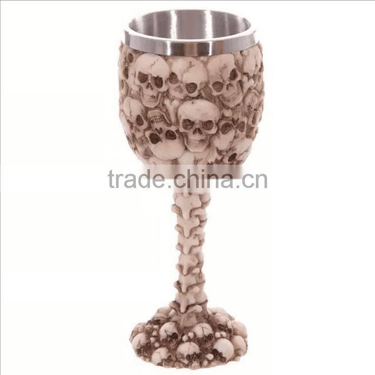 Creative Home 3D stereoscopic Palm skull shape goblet 200ml stainless steel Knight shot glass