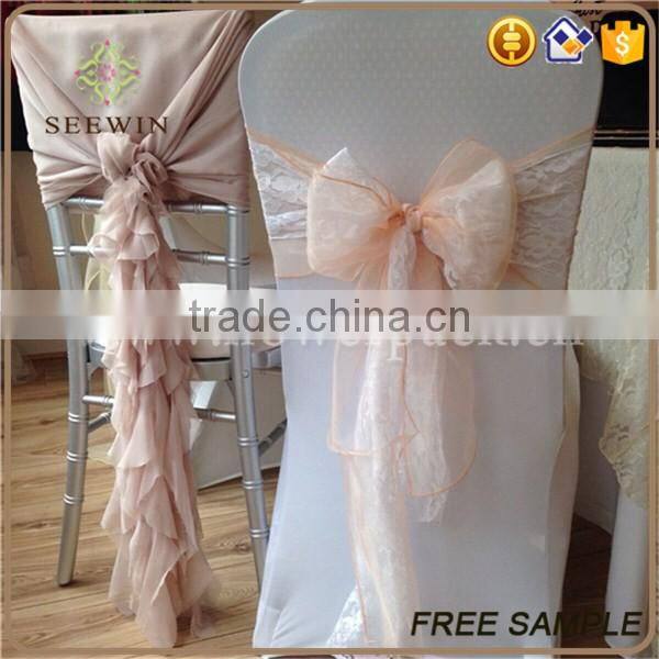 polyester elastic spandex chair band with buckle
