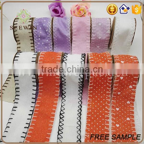 polyester cotton custom printed ribbon