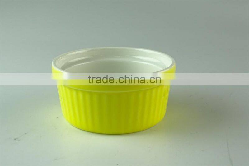 colorful ceramic porcelain type bakeware type ramekin,ice cream serving bowl