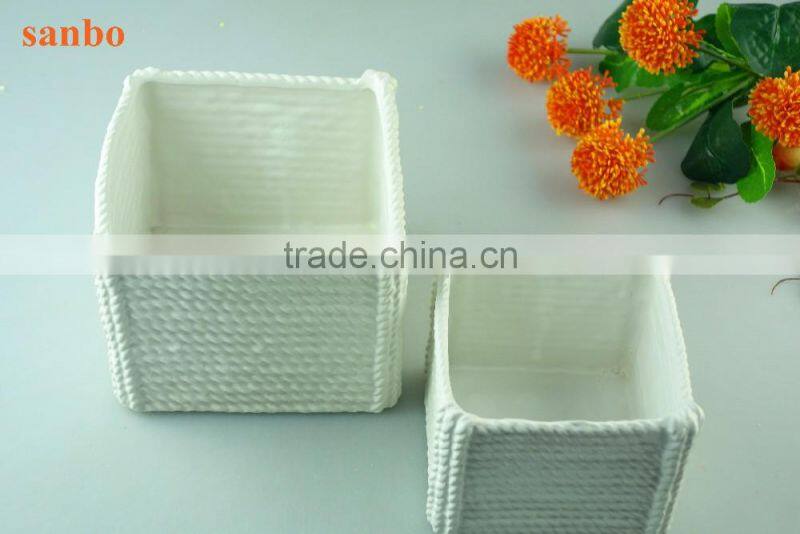 new unique design hollowed out White ceramic decorating vase for home