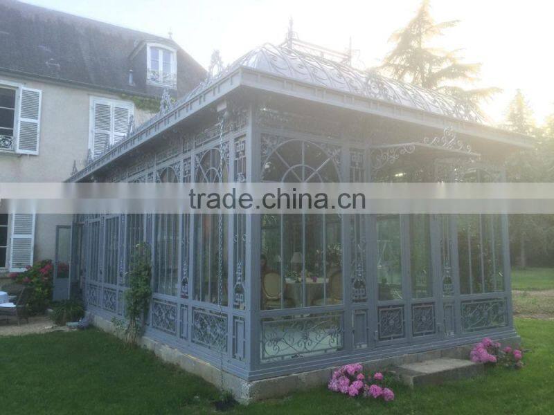 manufacturer of Durable and high quality galvanized Steel frame garden greenhouse for sale with glass / green house for garden