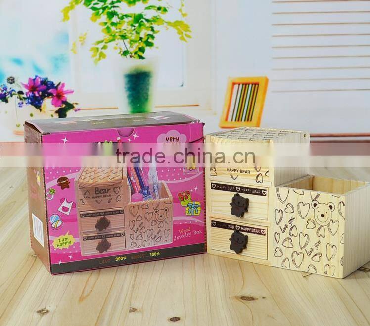 Children's prize gift wooden pen container