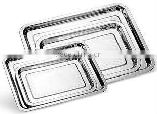 SS18/8 Stainless Steel Fast Food Tray/Mess Tray/Snack Tray,Winolaz