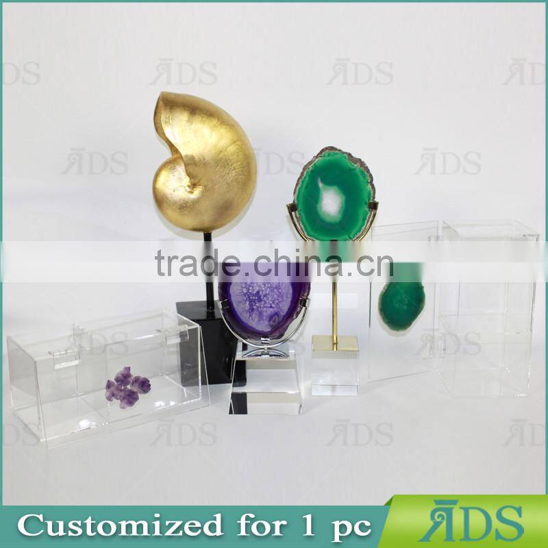 Plastic Shadow Box Frames with Color Natural Agate Stone Under Glass