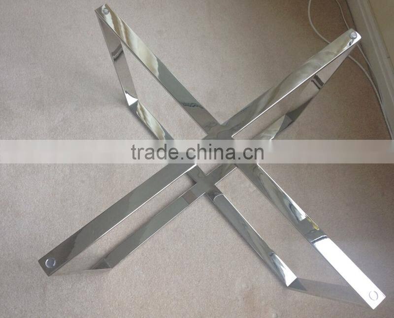 Chrome metal dining table base