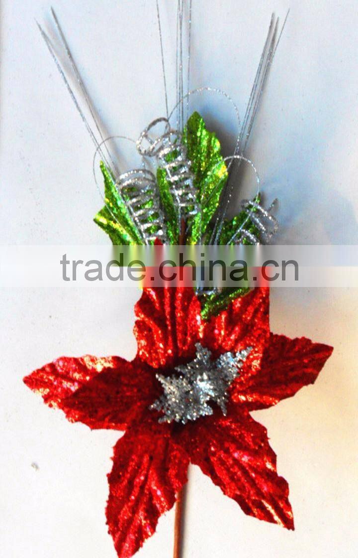christmas wall hanging decorations glitter twigs christmas flowers for christmas market