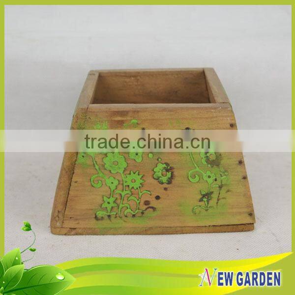 Hand Carved High Quality Promotional Decoration Antique Wooden Vases