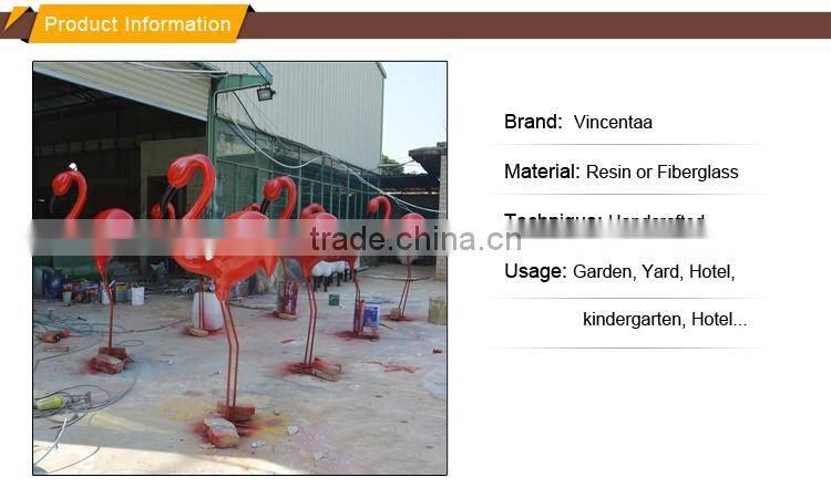 garden decoration animals resin crafts fiberglass flamingo statue