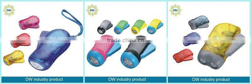 cute mini manual dynamo led flashlight