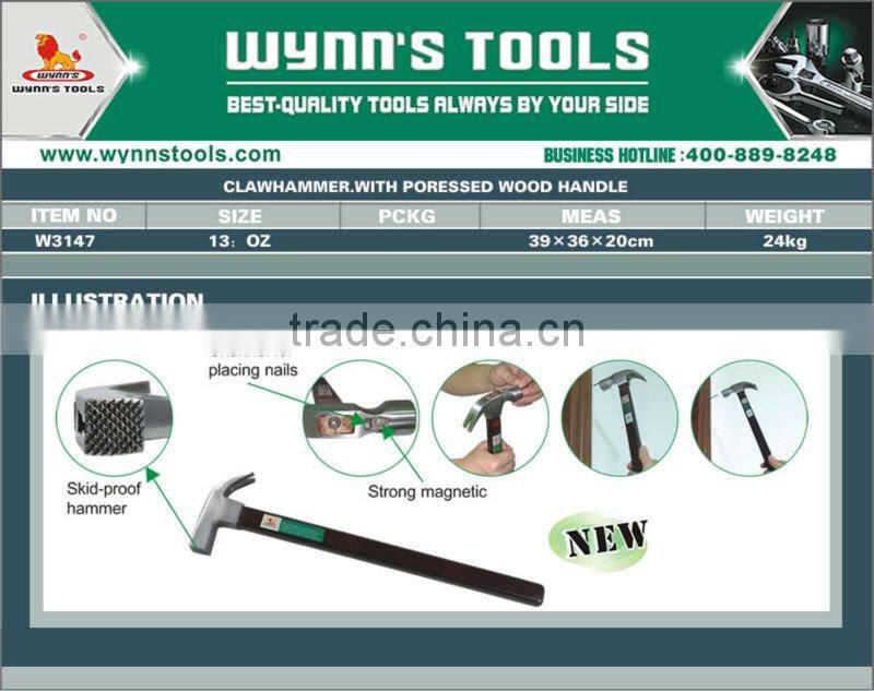CLAWHAMMER.WITH PORESSED WOOD HANDLE