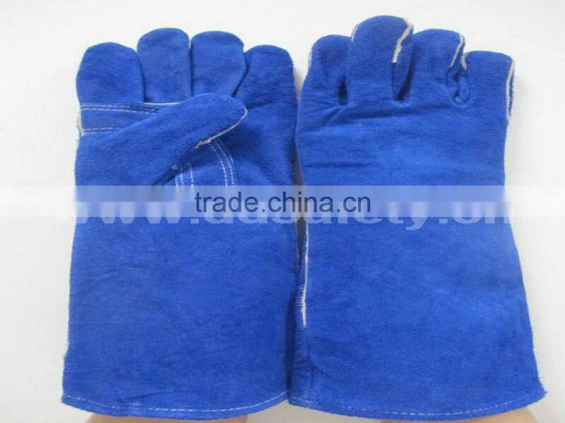 DDSAFETY Guante De Soldadura Blue Cow Split Leather With Reinforced Palm