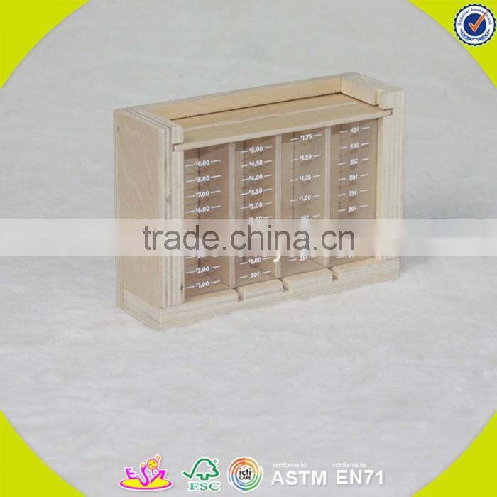 2017 new fashion children toys wooden coin bank W03B050