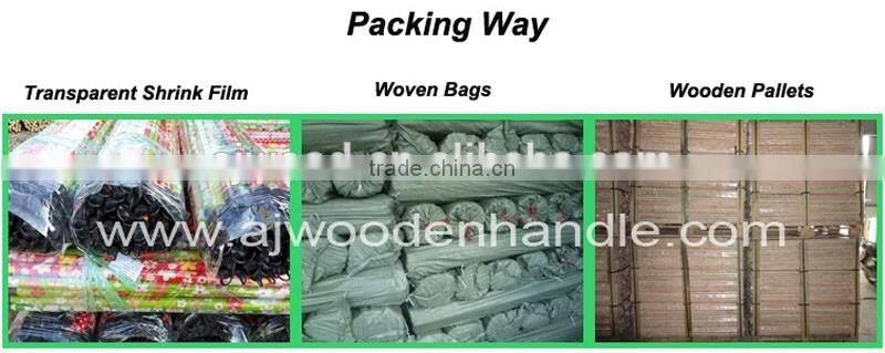 Pink black gray color paint wooden handle for plastic brush cleaning tool