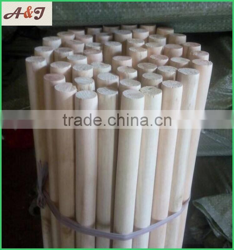 natural broom handles wholesale with one end flat