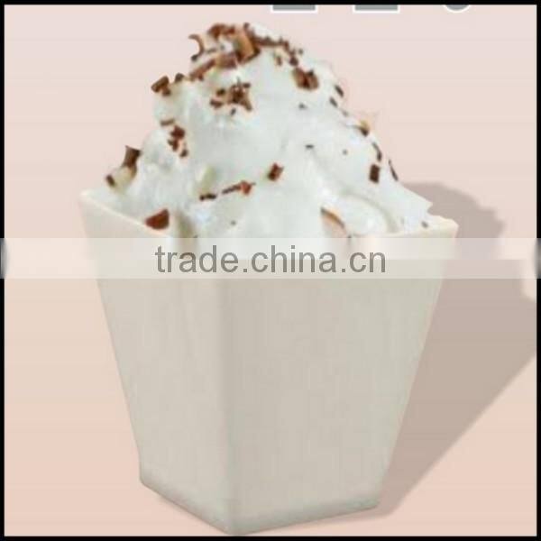 Elegant Square Mini 2 oz Clear Tasting Sample Shot Glasses Dessert cups,custom plastic square dessert drinking cup for sale