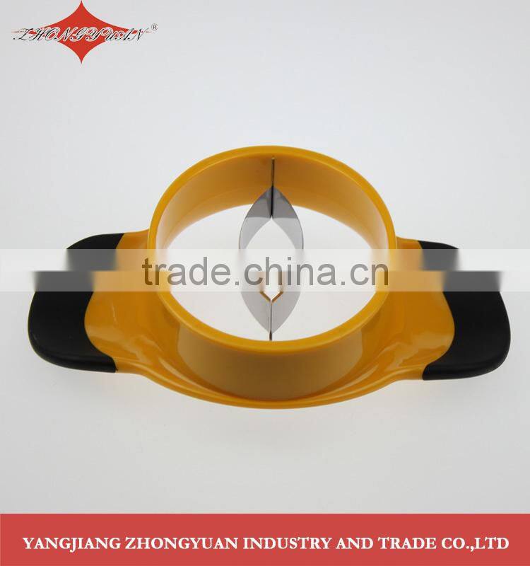 Stainless steel round apple peeler corer slicer with good grip