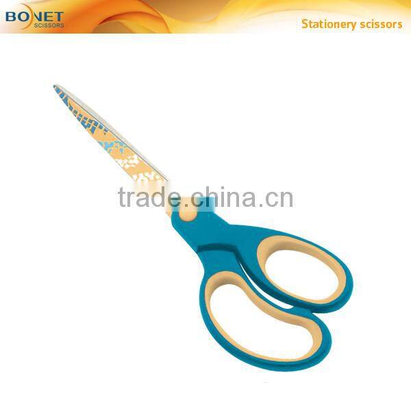 S62001P 5-1/2" 2015 color and printing pattern student round tip scissors