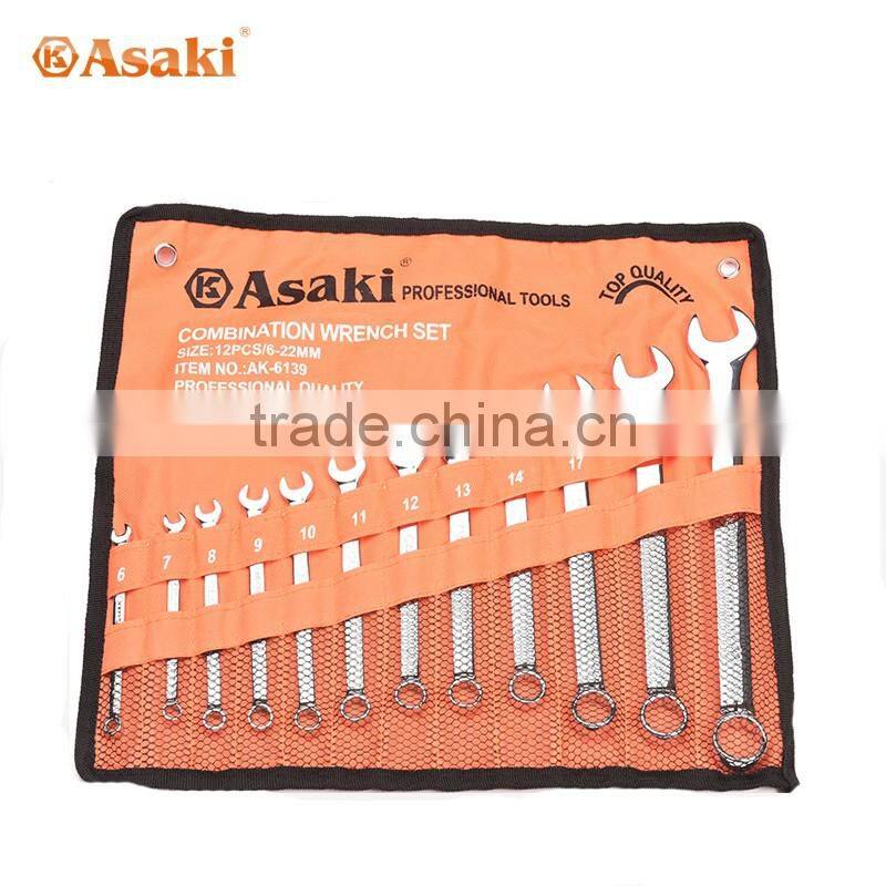 AK-6139 12pcs polish combination wrench set tool