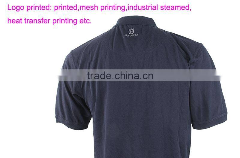 Latest Design Short Sleeves Embroidery Logo Turn-down 150gsm Custom Cotton Uniform Polo Shirt