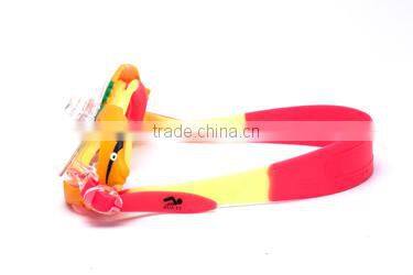 Silicone head strap durable long anti fog swimming goggle