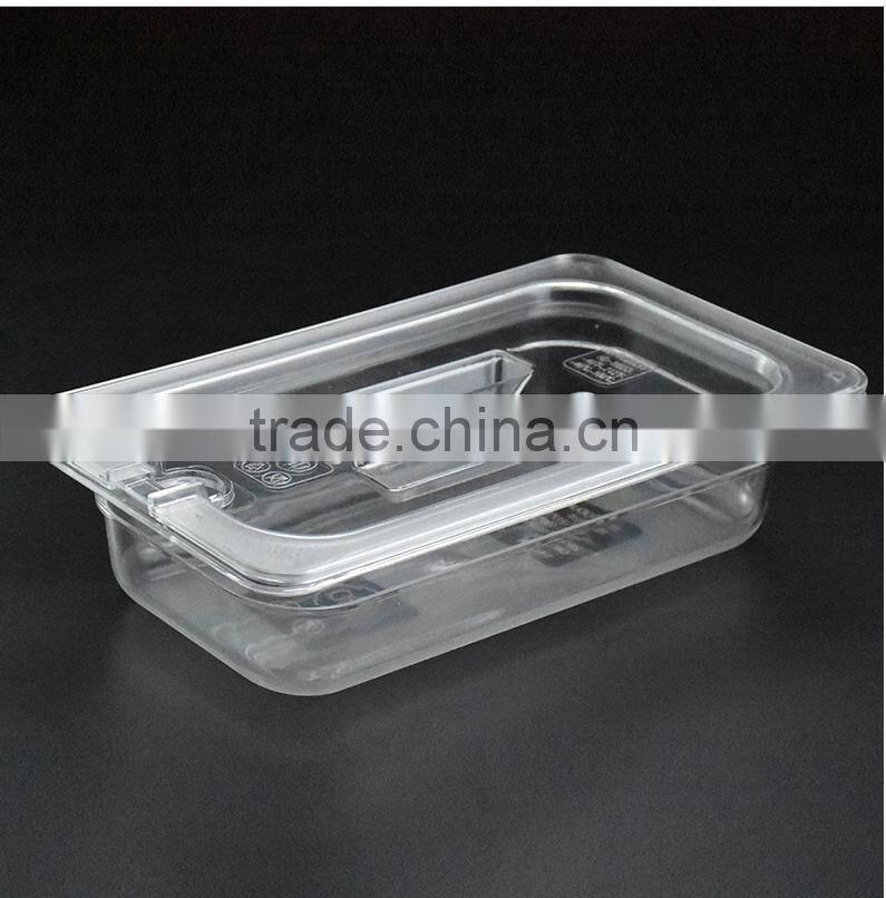 Kitchen strorage pan food box transparent plastic gn pans
