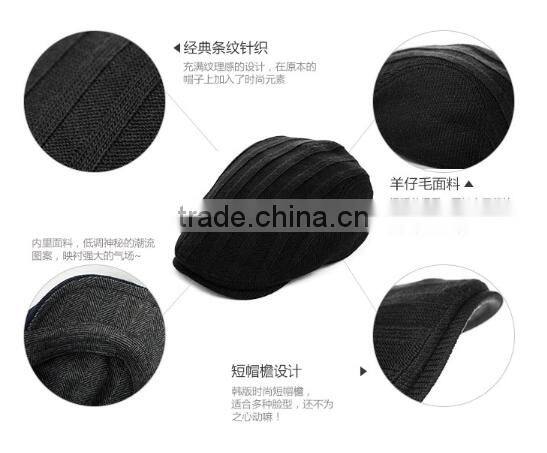 korean man han edition of the spring and autumn winter fashion knitted cap beret painter advance hats of England
